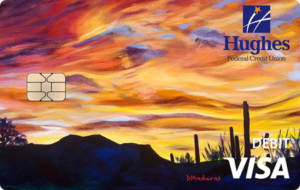 Scenic sunset debit card design